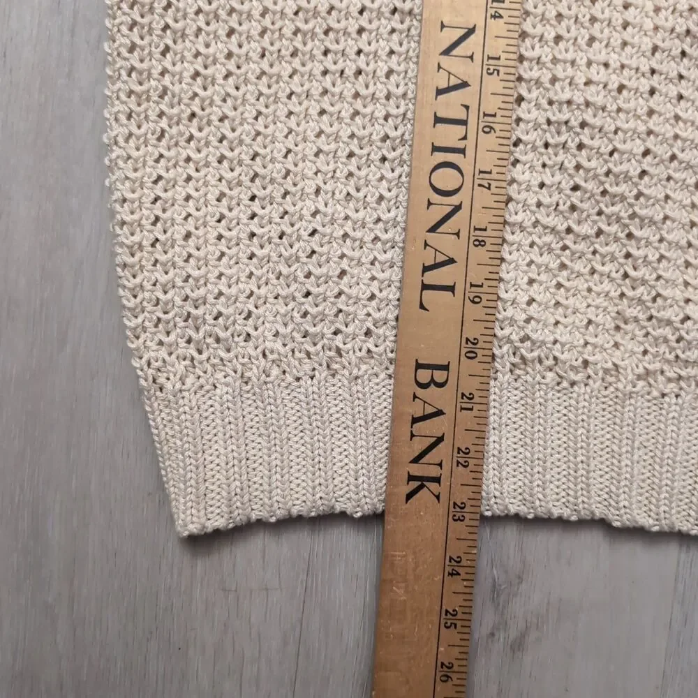 Corridor Open Knit sweater Vest Mens Size Medium Sleeveless Organic Merc Cotton